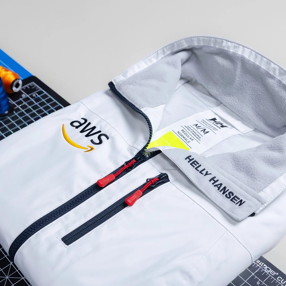 Helly Hansen logo. Helly Hansen vest. Helly Hansen fleece. Helly Hansen raincoat.